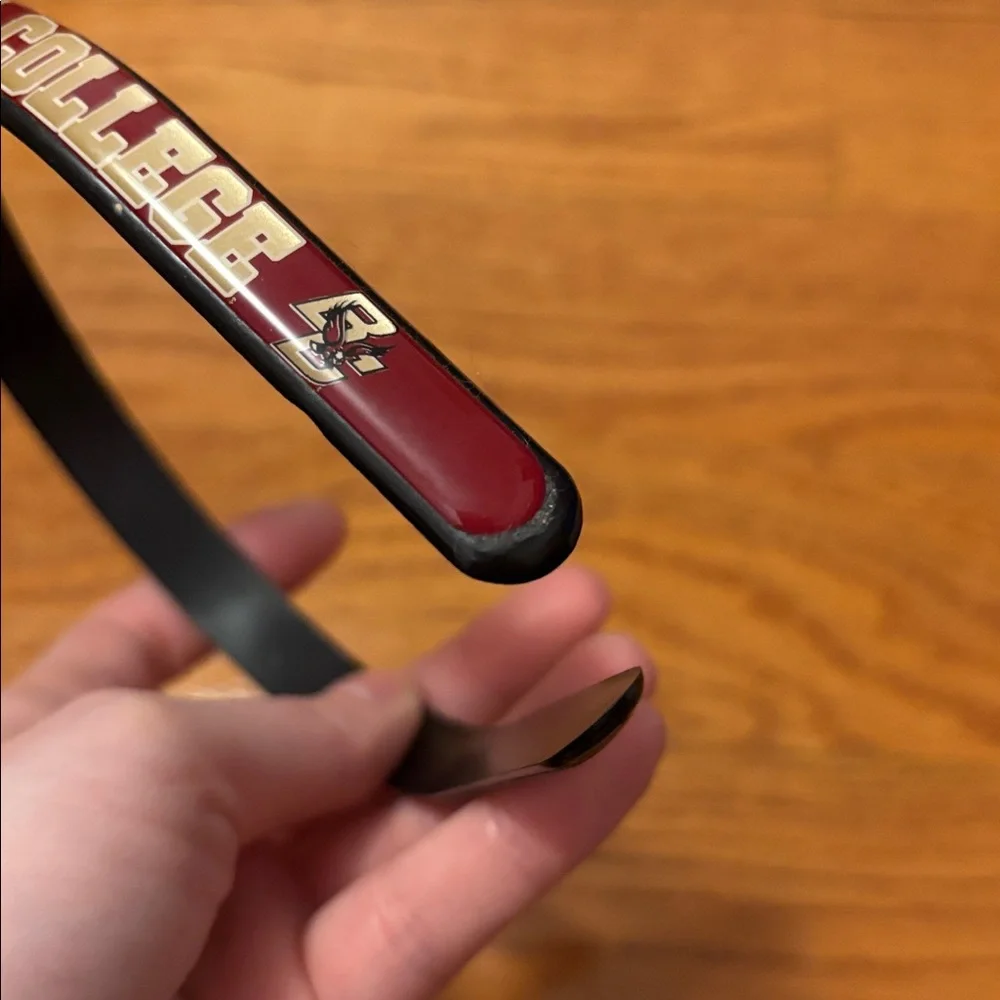 Boston College Headband Preppy Thin Black Maroon Gold Eagle Logo
